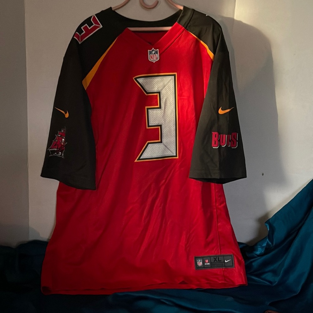 Jameis Winston Buccaneers #3 Nike Home Red jersey